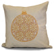 Decorative Holiday Pillow Geometric Print, Gold, 16"x16"
