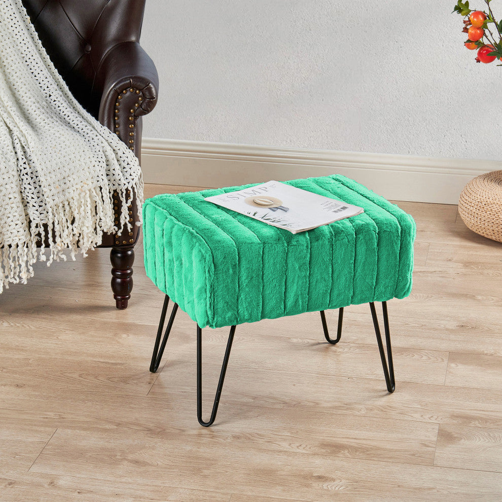 Serenta Super Mink Ottoman, Arcadia, 19''x13''x17''