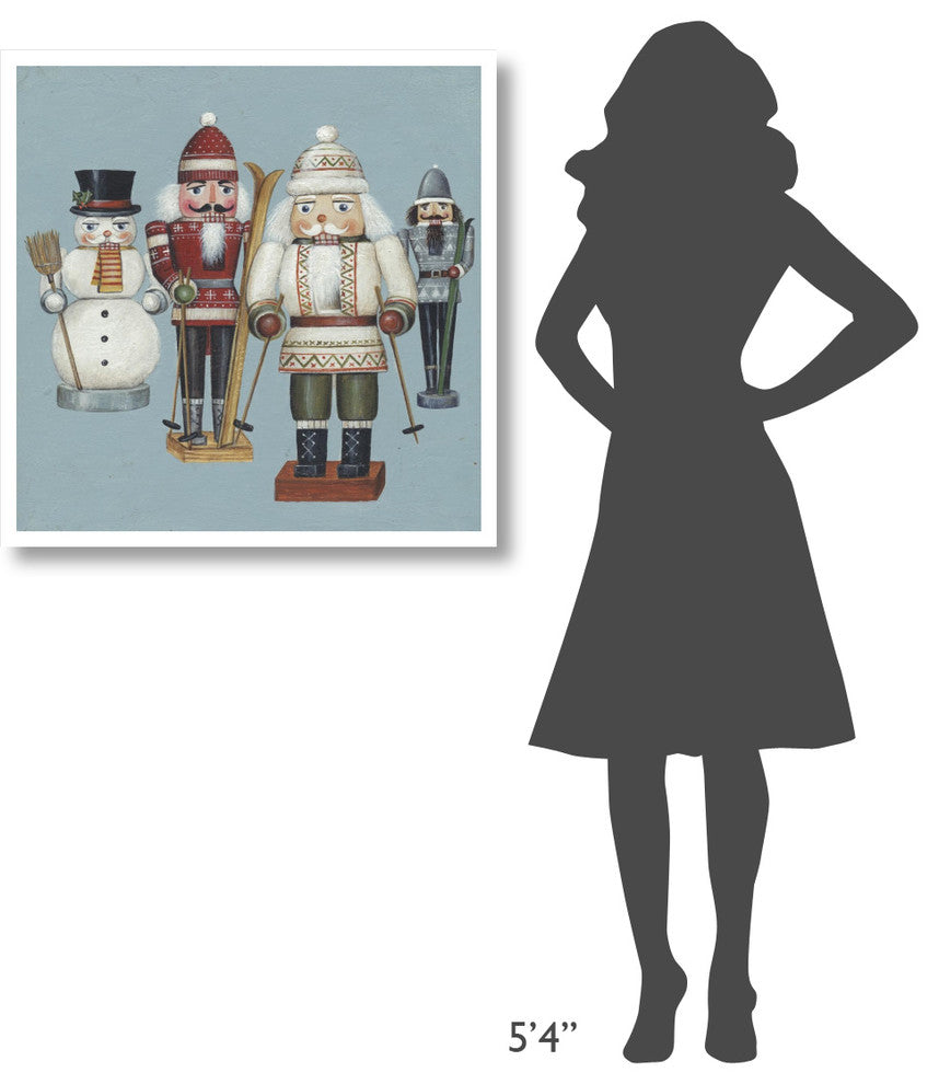 "Skier Nutcrackers" Digital Paper Print by David Carter Brown, 32"x32"