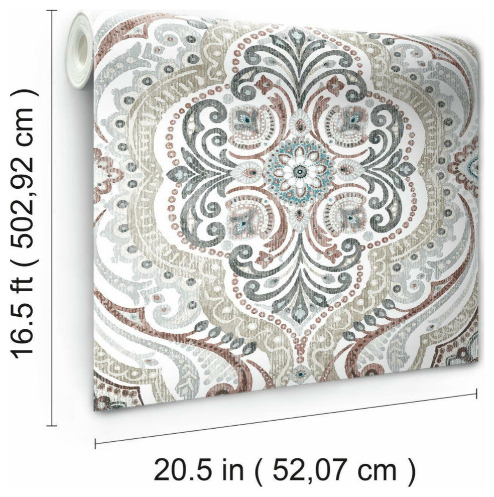 Bohemian Damask Peel & Stick Wallpaper