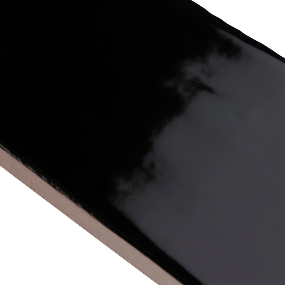 Castillo 3" x 12" Ceramic Wall Tile, Black