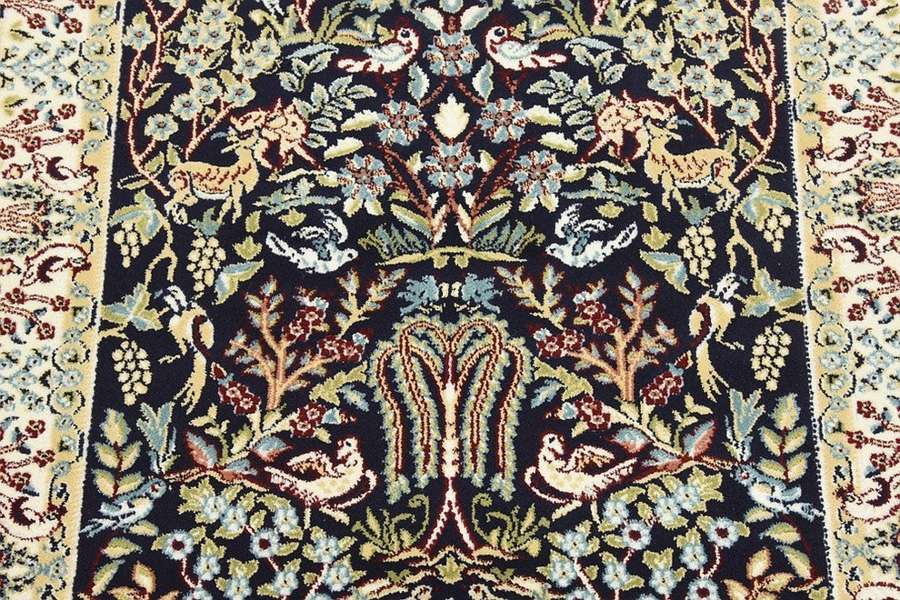 Unique Loom Navy Blue Bristol Narenj 3' 0 x 5' 0 Area Rug