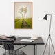 Calming Morning Rural Landscape Framed Photo Paper Wall Art Prints, Red Oak, 24" X 36"
