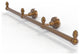 Waverly Place 3 Arm Guest Towel Holder, Brushed Bronze