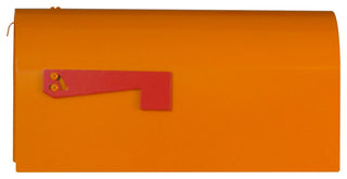 Mid Modern Rigby Curbside Mailbox, Orange