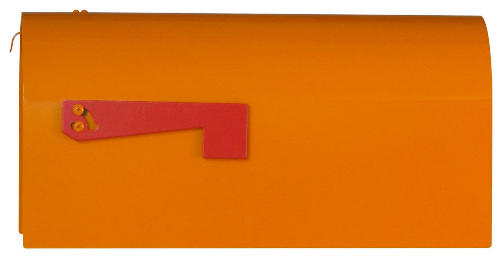 Mid Modern Rigby Curbside Mailbox, Orange