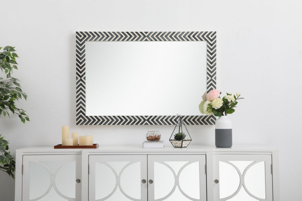 Omar Rectangle Mirror, 28", Chevron