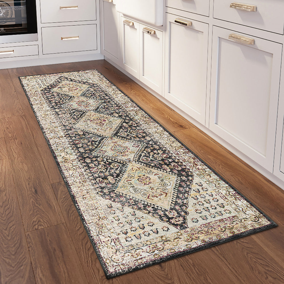 Jericho JC9 Midnight 2'6" x 12' Runner Rug