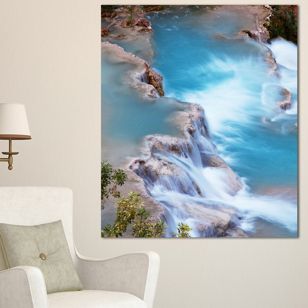 Stunning Aerial View of Havasu River, Oversized Landscape Canvas Art, 30"x40"