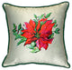 Betsy Drake Poinsettia Extra Large 22 X 22 Indoor / Outdoor Pillow
