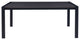 Tessa Contemporary Dining Table In Matte Black Finish And Gray Walnut Top