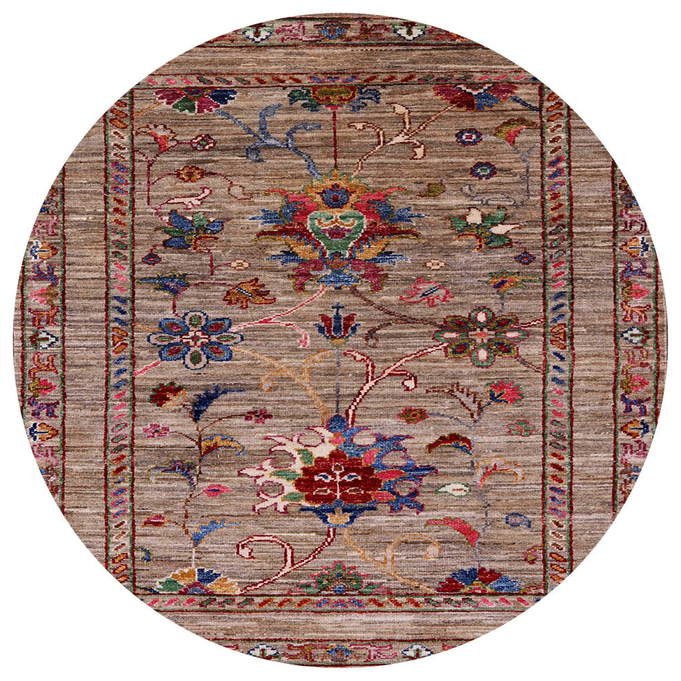 Ahgly Company Indoor Round Mid-Century Modern Area Rugs, 8' Round