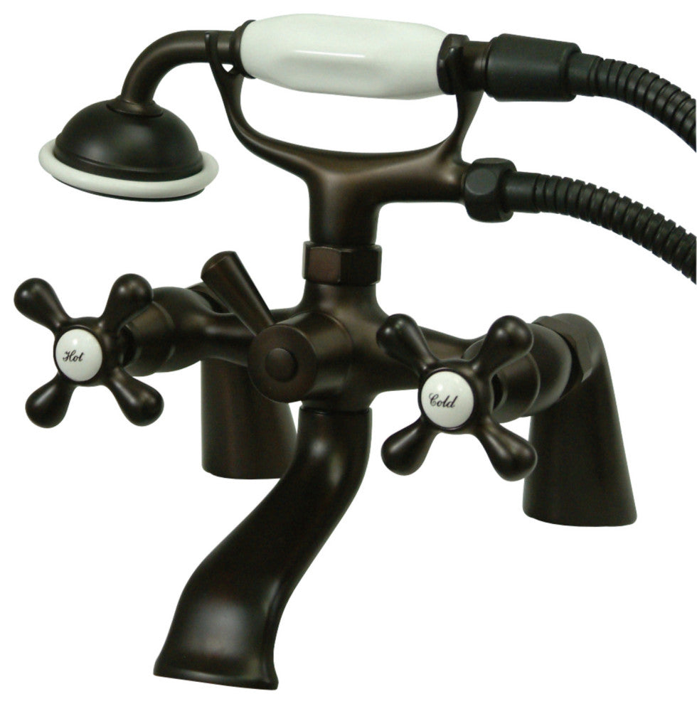 Kingston Brass Clawfoot Tub Faucet With Hand Shower, Oil Rubbed Bronze