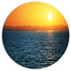 Beautiful River View At Sunset, Seashore Disc Metal Wall Art, 36"