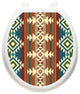 Navajo Toilet Tattoos Seat Cover, Vinyl Lid Decal, Bathroom Decor , Round