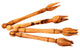Handmade Olive Wood Olive Picks, Set of 4