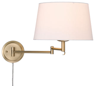 Eleanor 1 Light Articulating Wall Sconce With Modern White Shade Shade