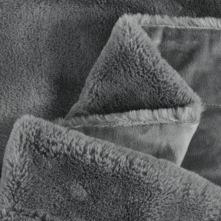 Fox Faux Fur Throw Blanket, Cloudburst, 50''x60''