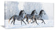 "Herd of Horses Run Across Snow" Landscape Print Wall Artwork, 1 Panel, 60"x28"