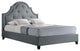 Colchester Gray Linen Modern Platform Bed Queen Size