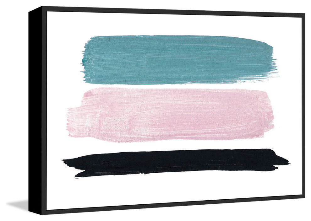 "Horizontal Swatches" Floater Framed Painting Print on Canvas, 60"x40"