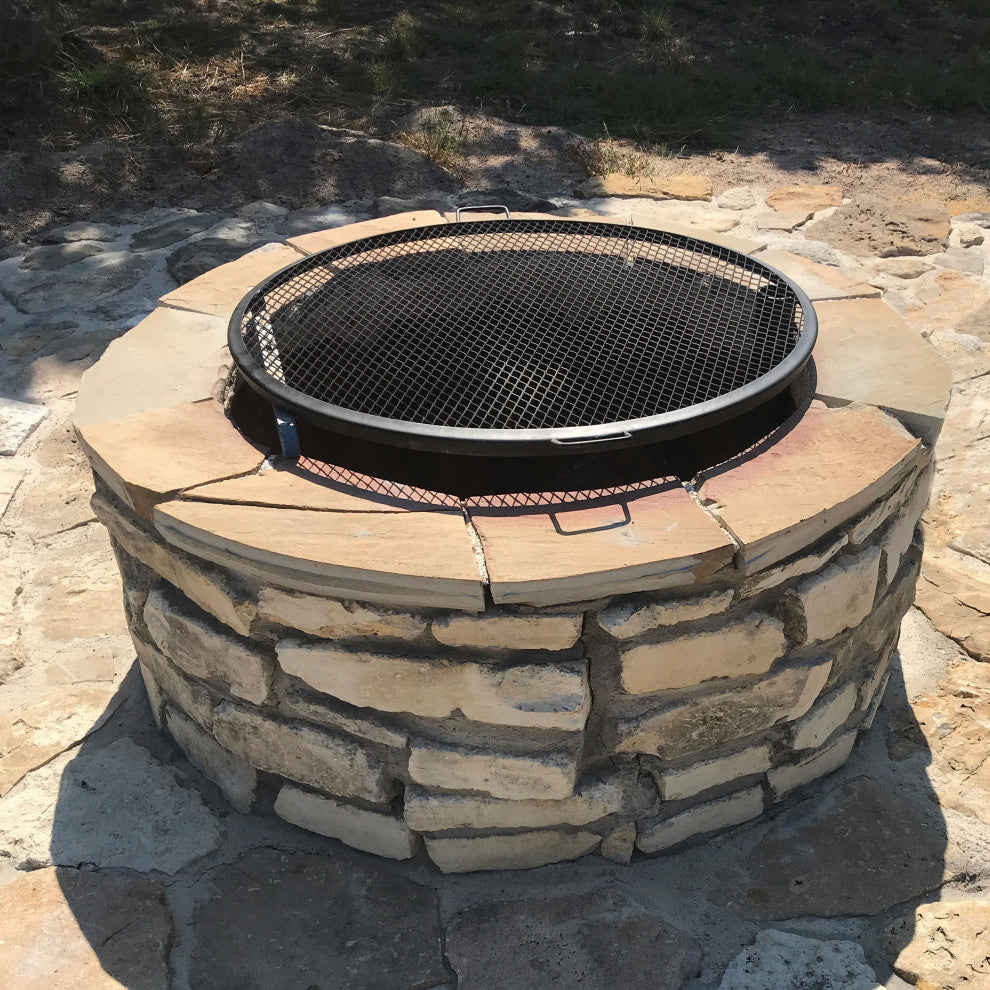 Sunnydaze X Marks Outdoor Fire Pit Cooking Grill Grate, 37" Diameter
