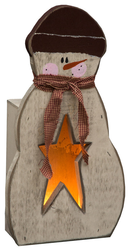 Farmhouse Luminary "Lil Brother" Snowman