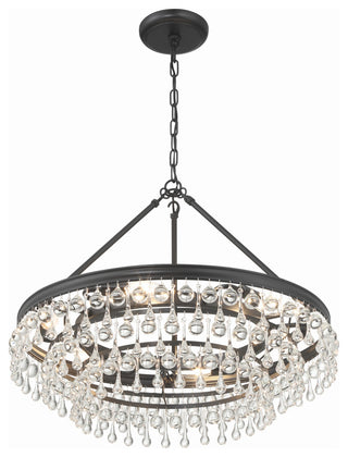 CRYSTORAMA Calypso 6 Light Matte Black Chandelier