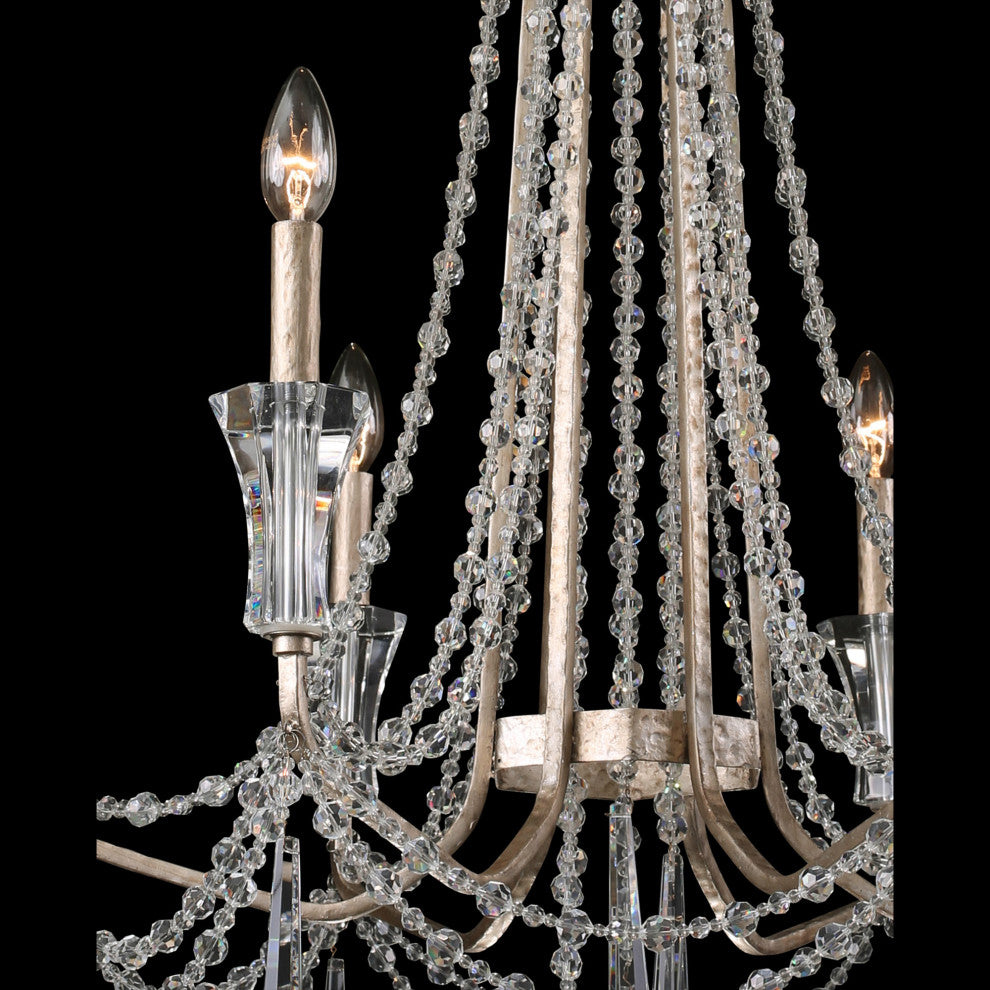 Barcelona 6-Lt Crystal Chandelier - Transcend Silver