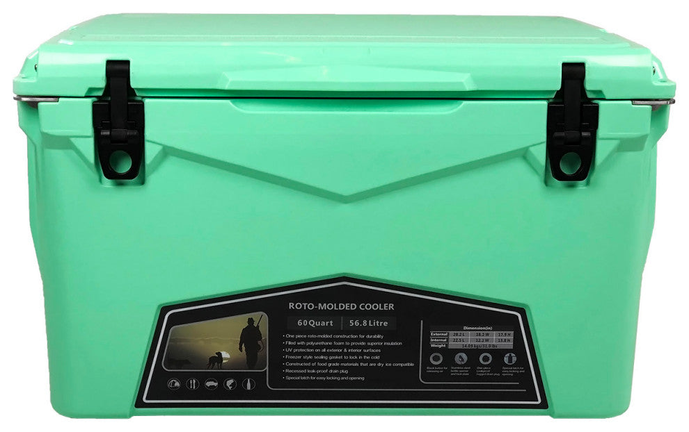 60 Quart Rotomolded Pro High Performance Cooler, Seafoam