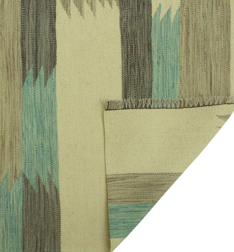 Winchester Kilim Perran Charcoal/Light Brown Rug, 4'9x6'5