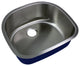 Transolid Meridian 23 5/8"x21"x9" D-Shape Single Undermount SS Kitchen Sink