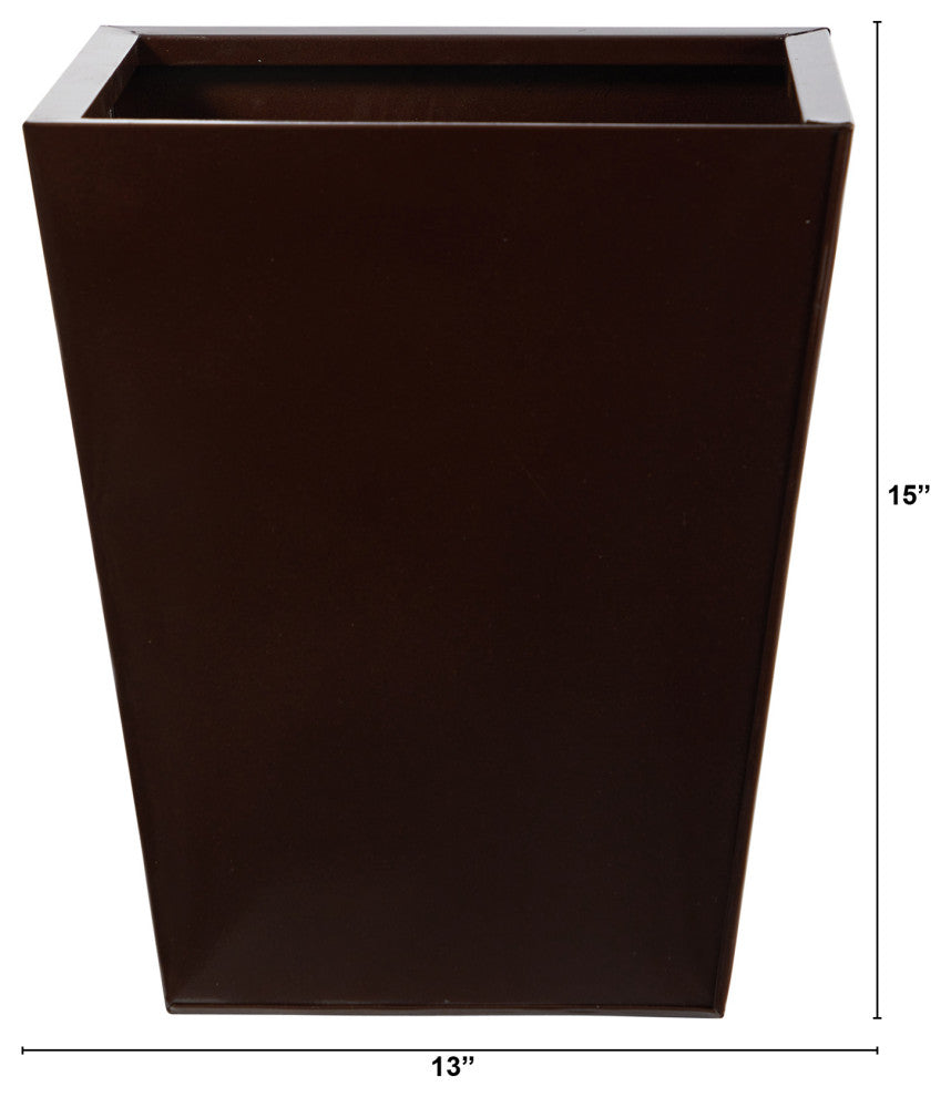 Nearly Natural 0815-MD-S1-BZ 15 Classic Square Metal Planter