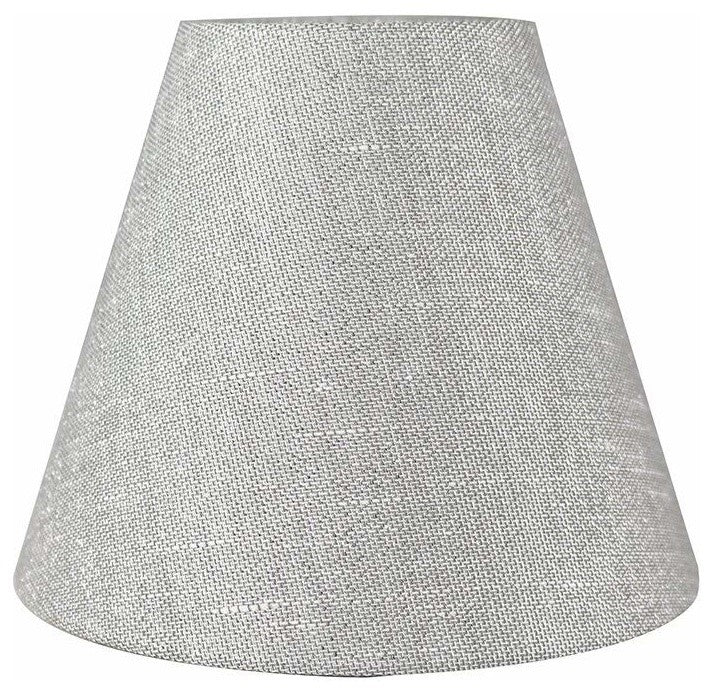 3x6x5" Chandelier Shade, Metallic Gray