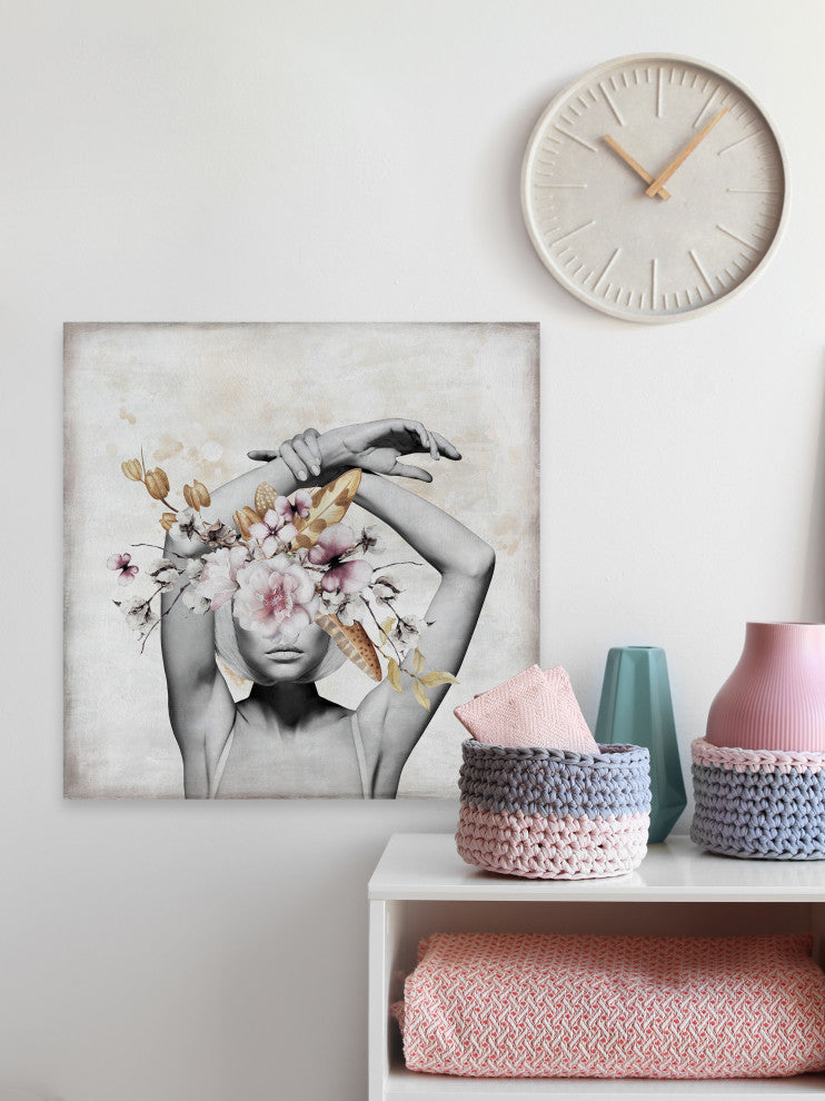 "Glamorous" Painting Print on Wrapped Canvas, 12x12