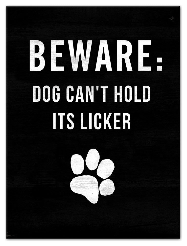 Dog Licker 30x40 Canvas Wall Art