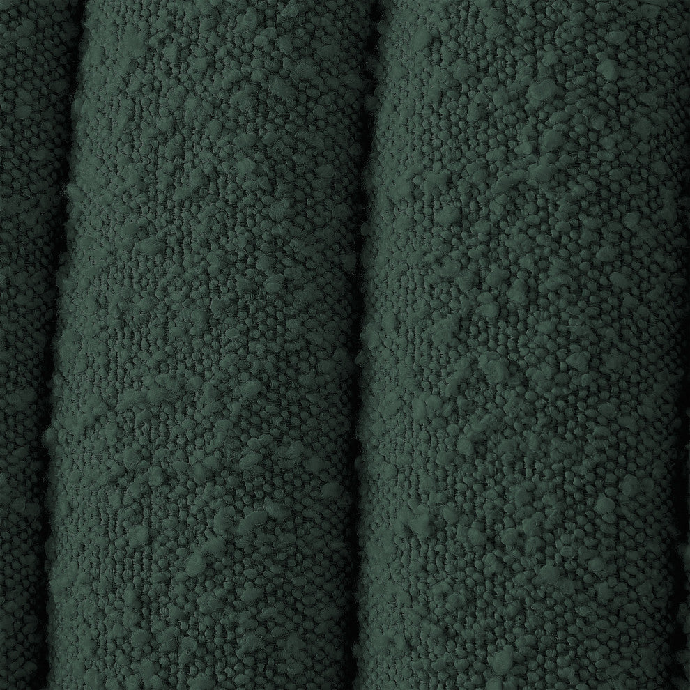 Nash Boucle Fabric Upholstered Bed, Green, Queen