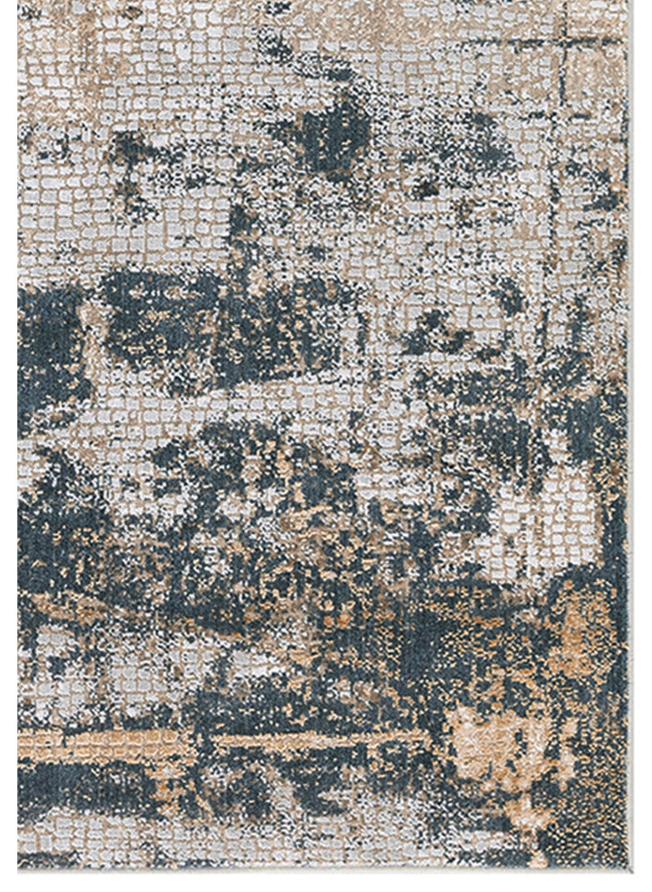 Haleena Draper Indigo Polyester Blend Area Rug, 10'3"x14'