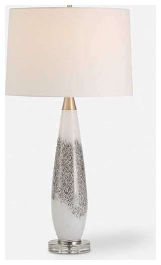 Quinn White & Silver Table Lamp