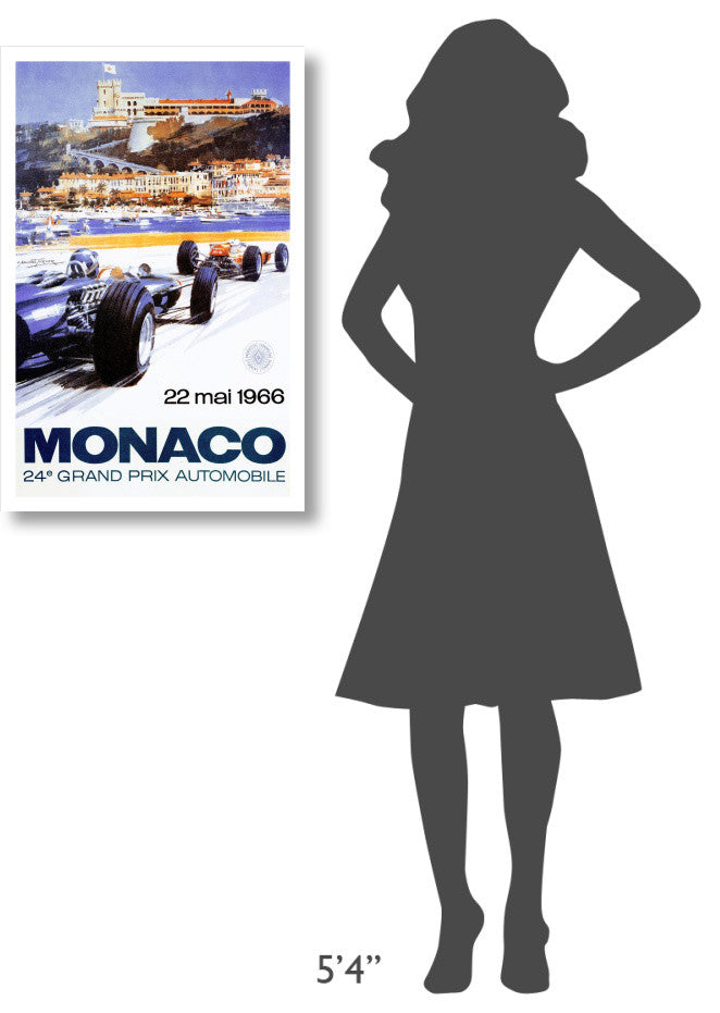 "Monaco Grand Prix 1966" Digital Paper Print by Michael Turner, 21"x32"