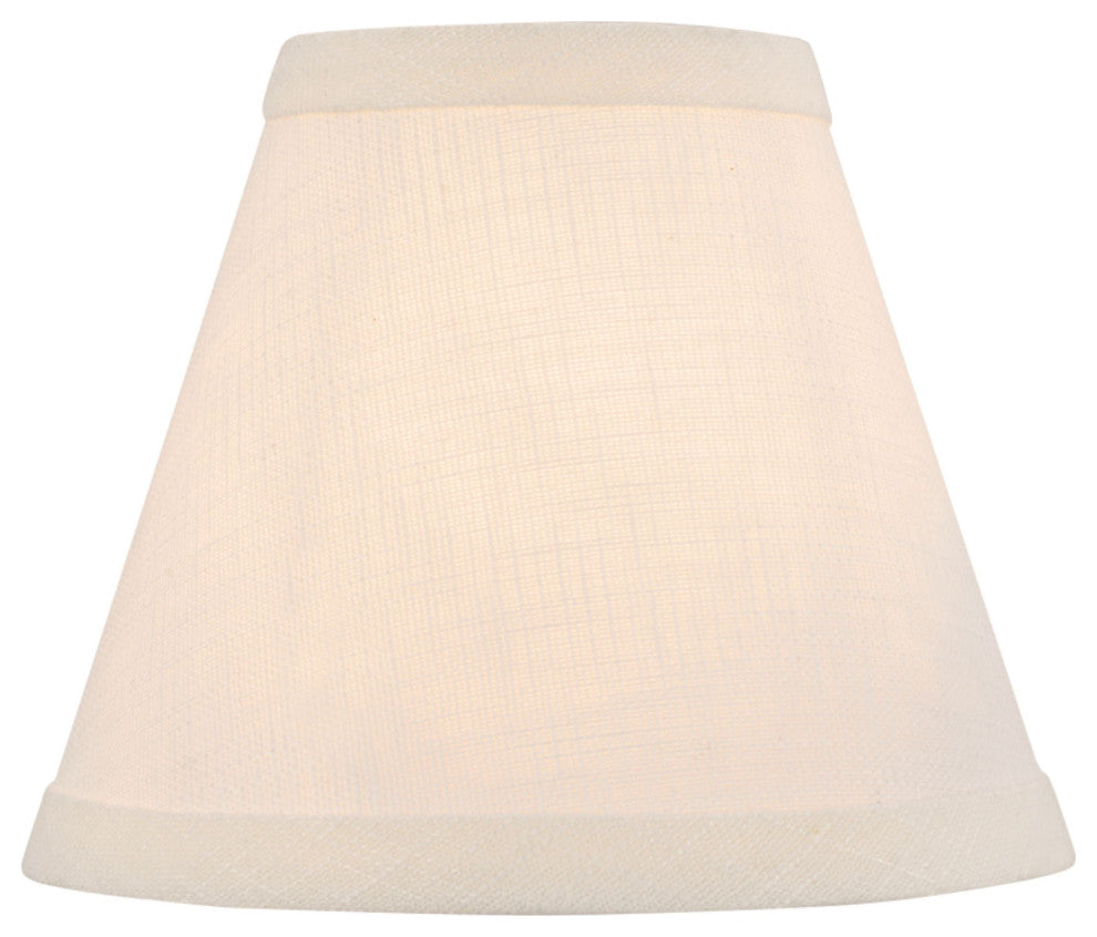 32110-5 Small Hardback Empire Chandelier Clip On Lamp Shade Off White 3"x6"x5"
