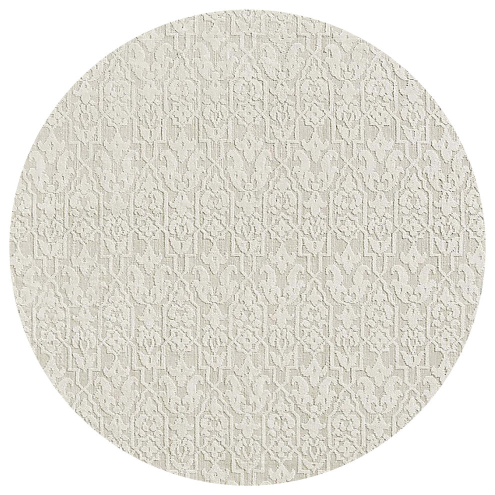Ahgly Company Indoor Round Mid-Century Modern Area Rugs, 7' Round