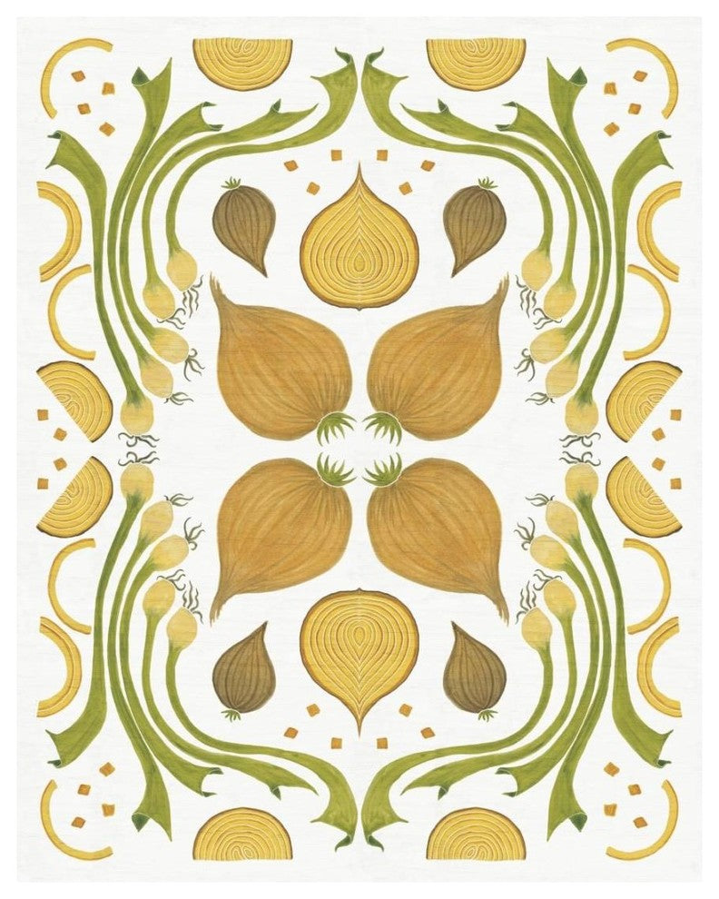 "Retro Onion Otomi" Digital Paper Print by Elyse DeNeige, 18"x22"