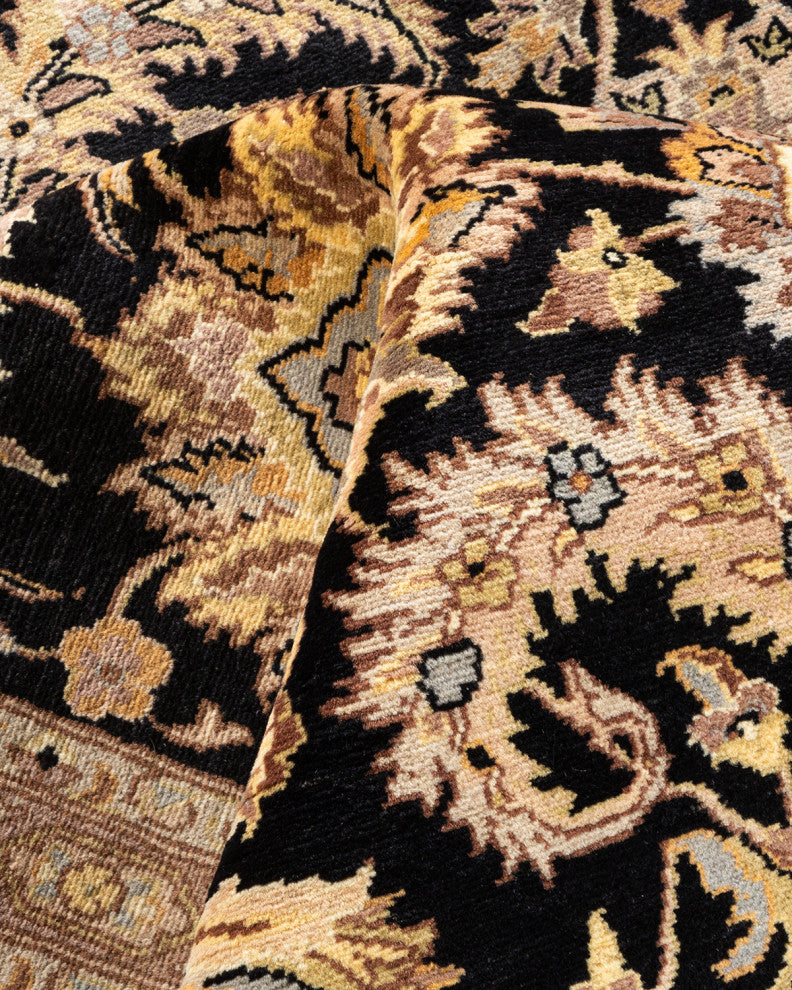 Mogul, One-of-a-Kind Hand-Knotted Area Rug Black, 8' 2" x 10' 5"