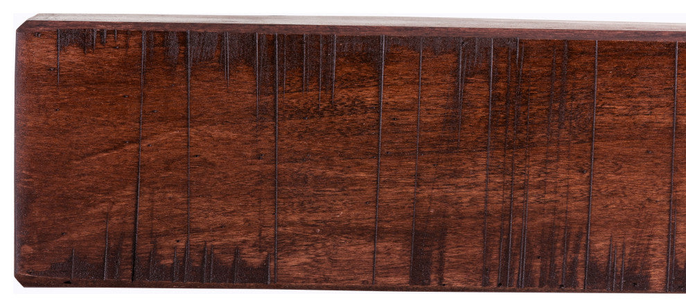 Rustic Fireplace Mantel Shelf, Mahogany, 48"