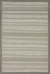 Unique Loom Gray Lines Outdoor 4'x6' Area Rug