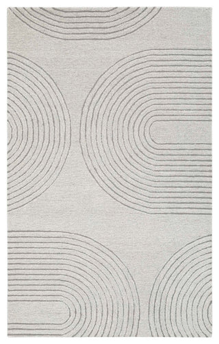 Mid-Century Tonal Area Rug, Ivory, 5'x8'