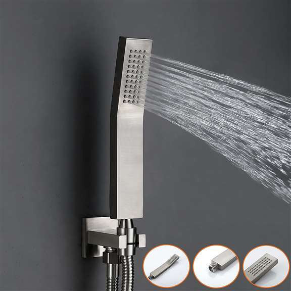 FontanaShowers Single Handle Thermostatic Valve Brushed Nickel Wall Mount Shower