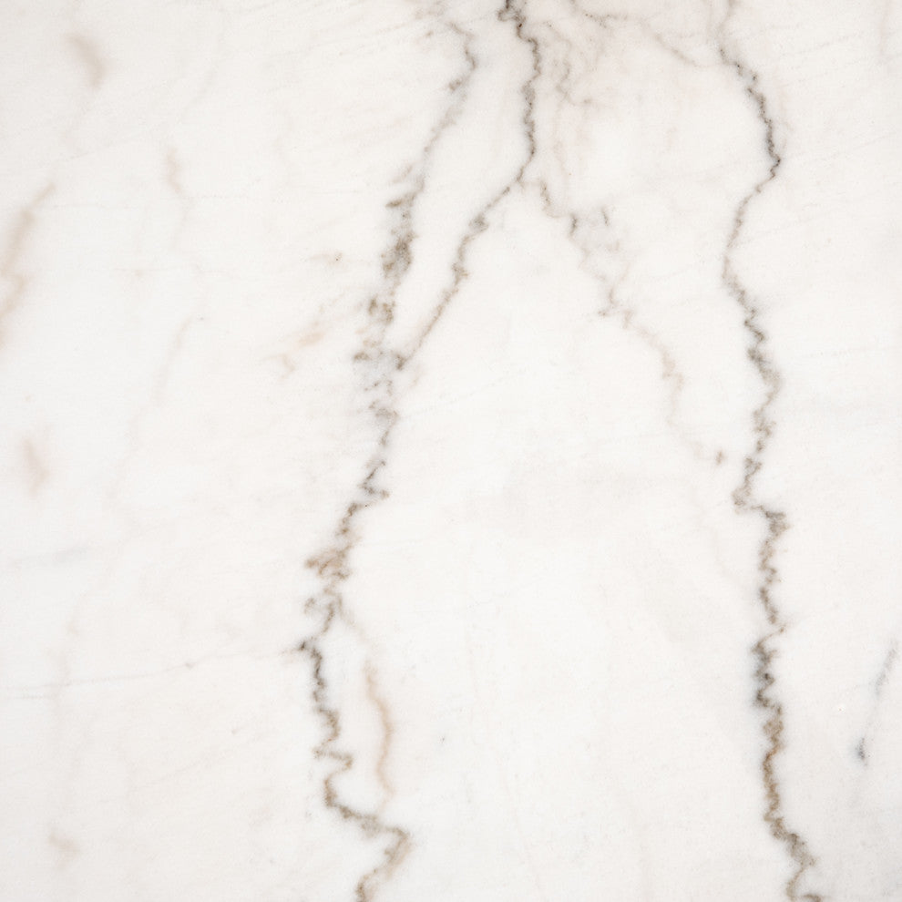 Powell Dining Table-55"-White Marble