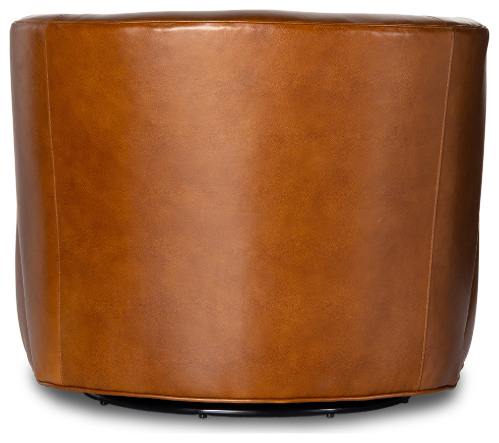 Mila Swivel Chair-Riviera Cognac
